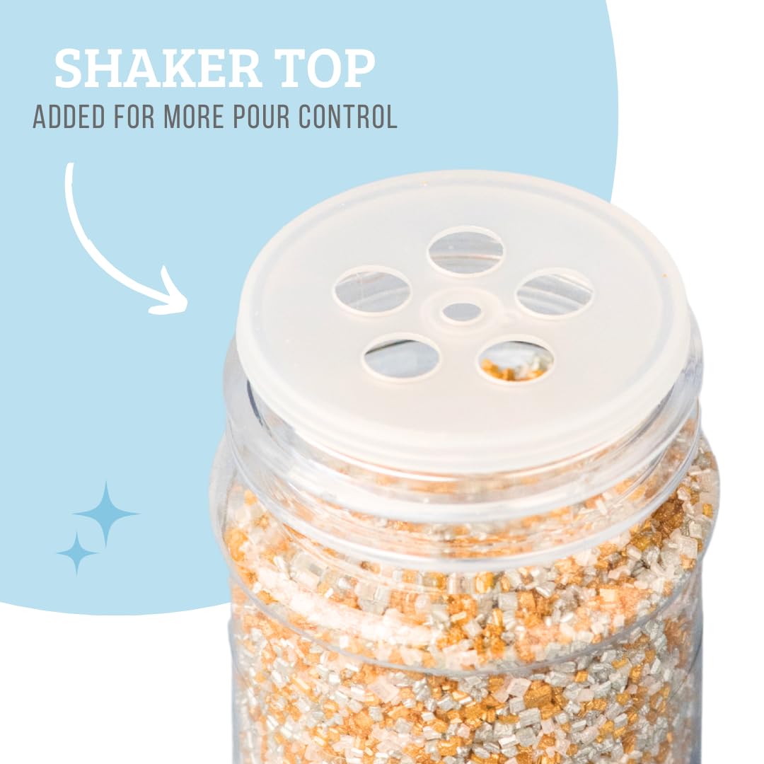 Sweets Indeed Sprinkles, Edible Sprinkle Sugar Mix, Perfect for Cake Decorations, Baking, Ice Cream, Cookies, Cupcake Topper, 5 ounces (Glitz)