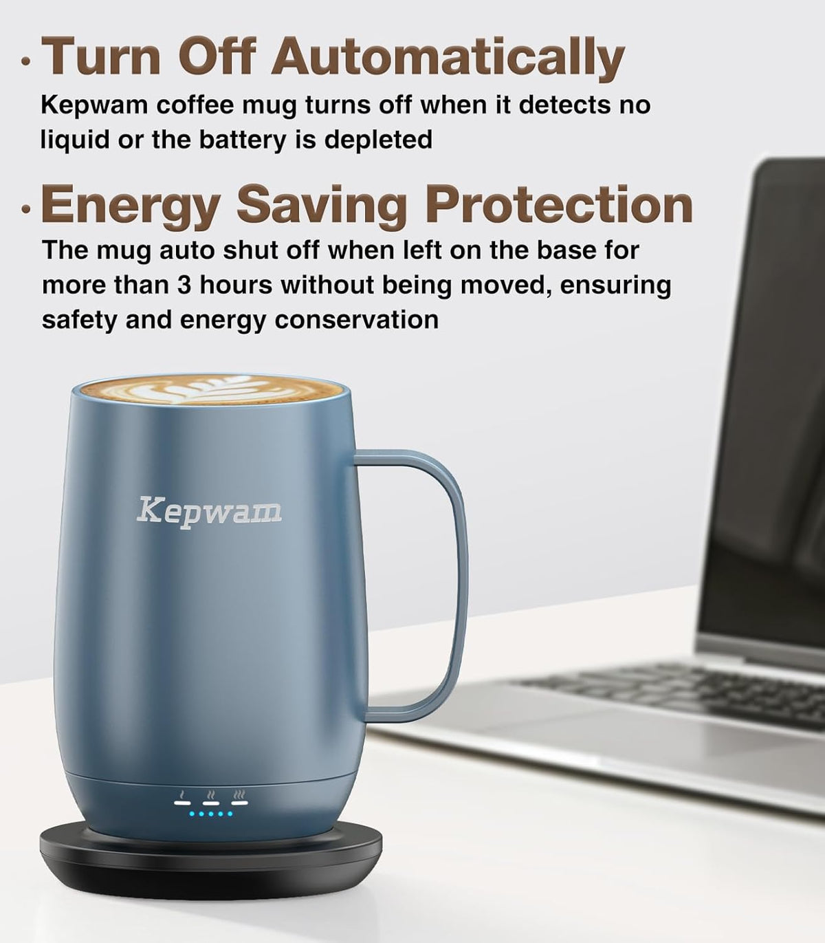 Heated Coffee Mug T2-Plus, 20oz Leading Large Capacity Self Heating Coffee Mug, Up to 8 Hrs Battery & Hot Up to 149℉, Smart Coffee Mug for Women, Men
