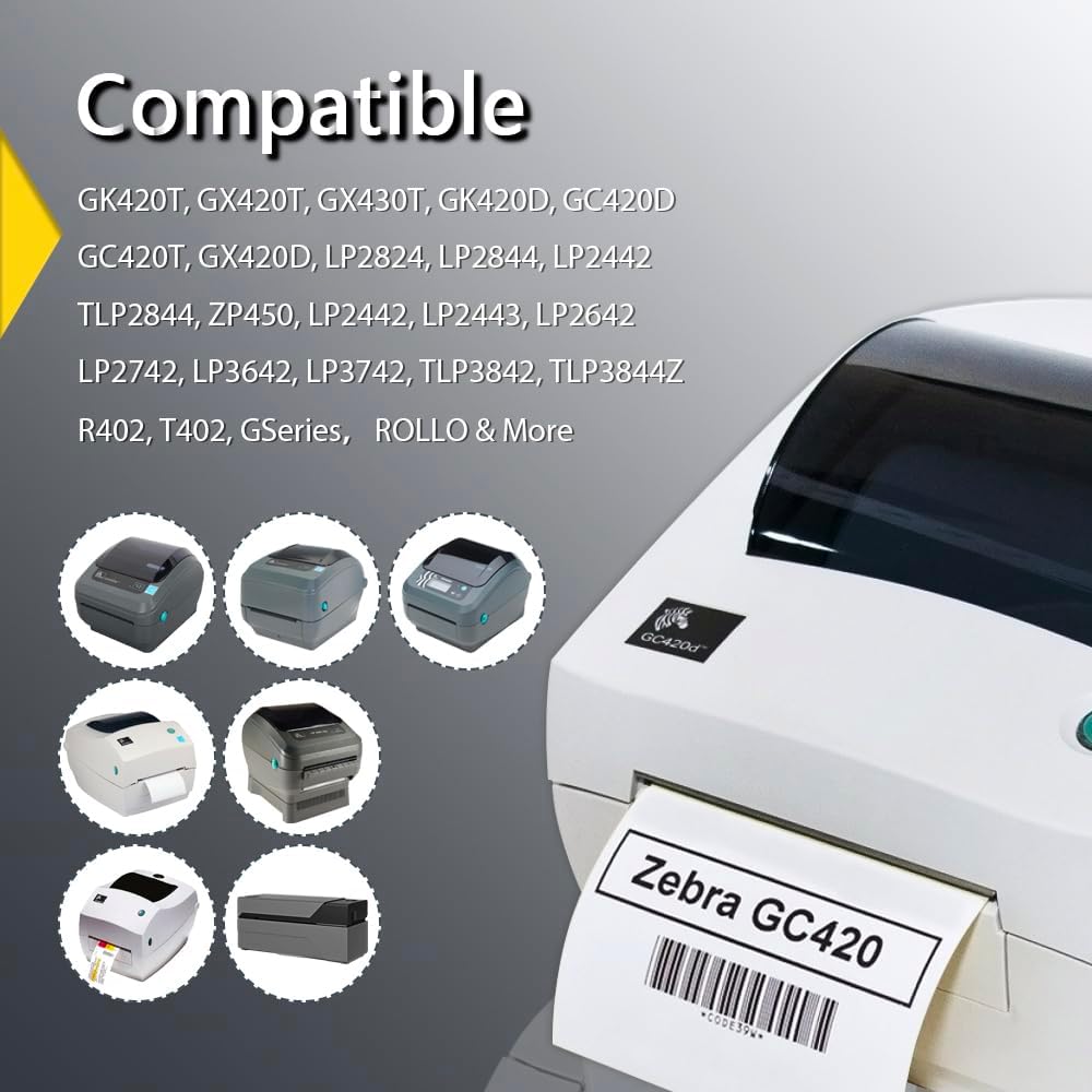 BETCKEY - 1" x 0.5" Small Labels Compatible with Zebra & Rollo Label Printer, Premium Adhesive & Perforated[Light Blue, 6 Rolls, 14580 Labels]
