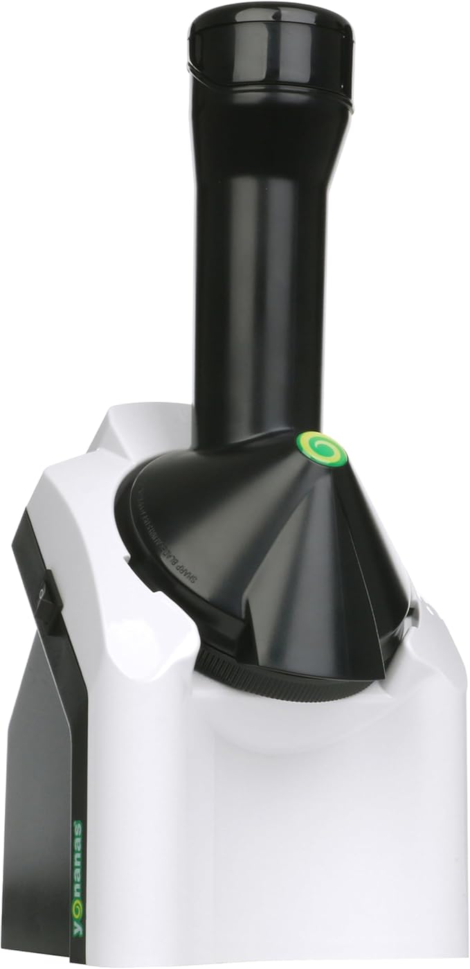 Yonanas 902WH Classic Vegan Non-Dairy Frozen Fruit Soft Serve Dessert Maker, BPA Free, Includes 36 Recipes, 200 Watts, White