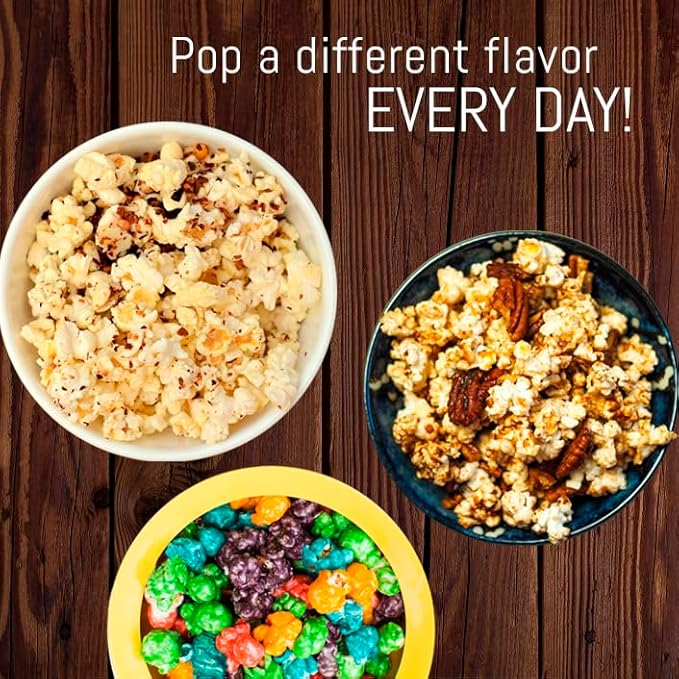 Elite Gourmet EPM-250X Maxi-Matic 2.5 Ounce Classic Carnival, Tabletop Kettle Popcorn Popper Machine, Retro-Style, Movie Hot Buttered Popcorn, Red