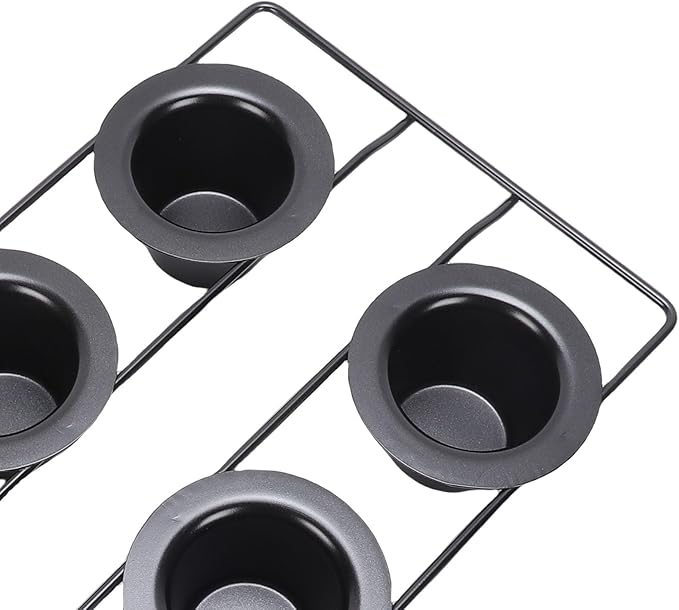 Zopsc Professional Grade Popover Cake Pan for Fluffy Popovers Dishwasher Safe for Successful Baking 32.17oz Carbon Steel