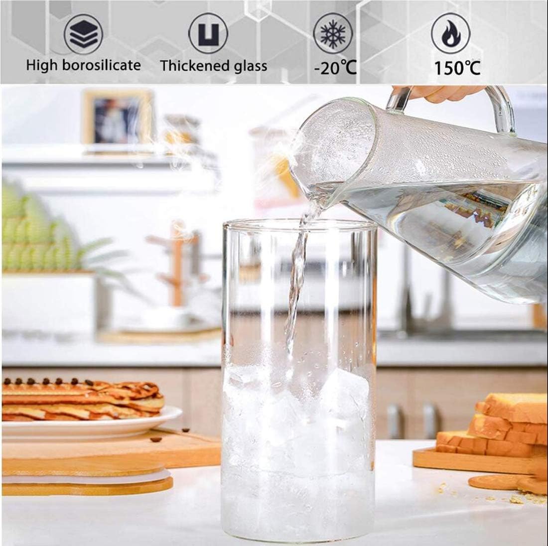 Airtight Glass Storage Canister with Lids, 32oz Food Storage Container Kitchen Pantry Storage Jar Set of 6 Kitchen Glass Canisters For Coffee, Flour, Sugar, Candy, Cookie, Snacks