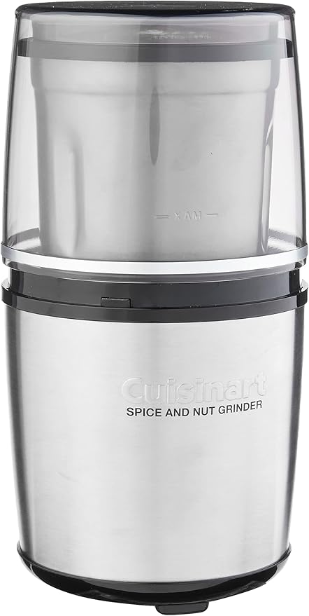 Cuisinart SG-10 Electric Spice-and-Nut Grinder, Stainless/Black & DLC-2ABC Mini-Prep Plus 24-Ounce Food-Processors, 3 Cup, Brushed Chrome and Nickel