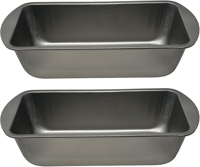 Bread Loaf Pans Set of 2, 10” x 5” Nonstick Bakeware for Banana Bread, Meatloaf, Zucchini, Pumpkin, Sourdough, Steel Loaf Baking Pans, Dishwasher Safe