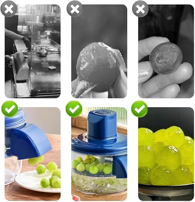 Automatic Fruit Peeling Machine, Rechargeable Electric Peeler for Grapes, Cherry Tomatoes & Garlic, One-Click Peeling, Cordless Kitchen Gadget for Quick & Easy Food Prep (round head)