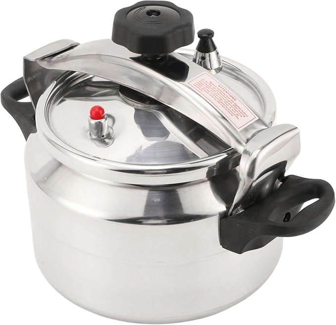 Asixxsix Asixxsix Aluminum Pressure Cooker, Explosion Proof Large Capacity Pressure Canner, Stovetop Cooker with Compound Bottom Easy Open Close for Gas Electric Flat Top Stoves (9L) (9L)