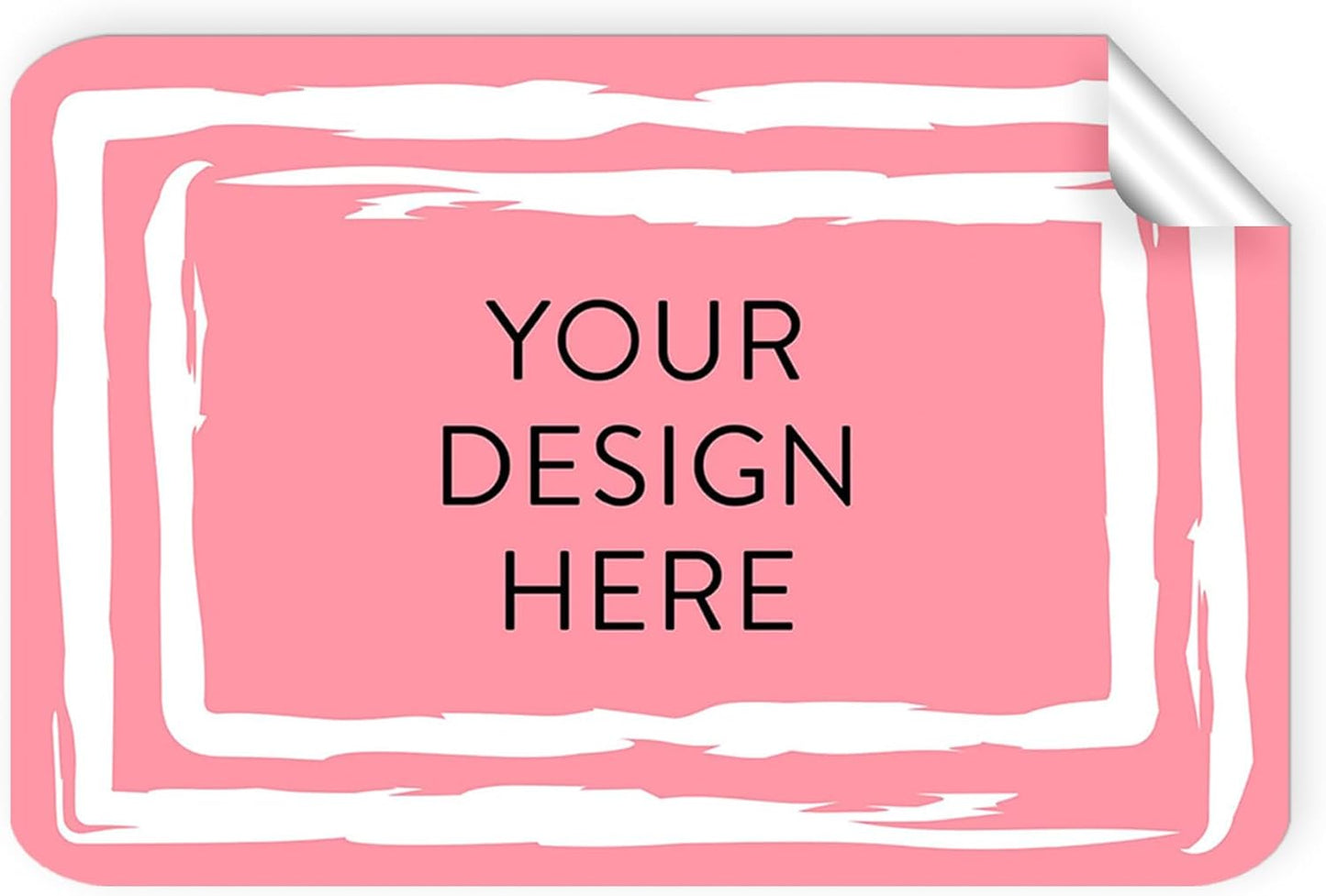 100 Custom Vinyl Stickers - Upload Your own Image, Text, Design, Logo - Personalized Logo Labels for Handmade, Packaging, Bottle, Jars, Candle, Brand Stickers (Pink, 3x2)