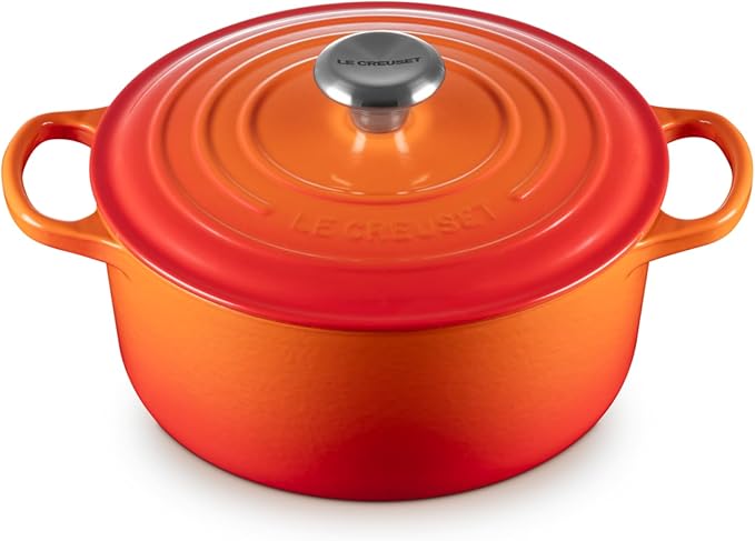 Le Creuset Enameled Cast Iron Signature Round Dutch Oven, 4.5 qt., Flame