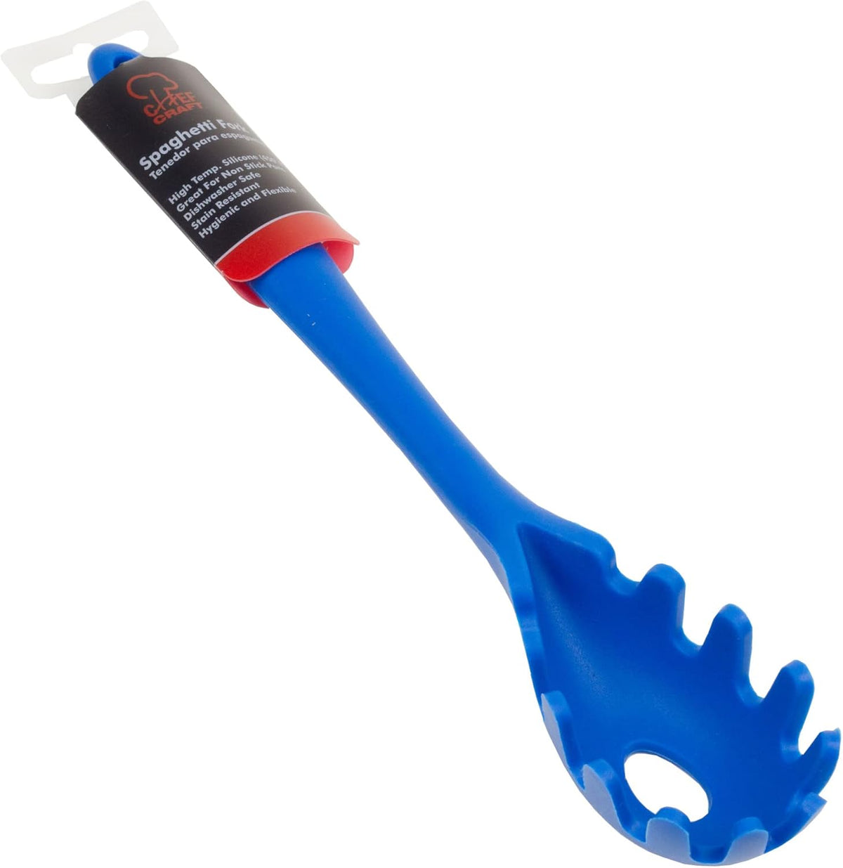 Chef Craft Premium Silicone Spaghetti/Pasta Fork, 11.5 inch, Blue