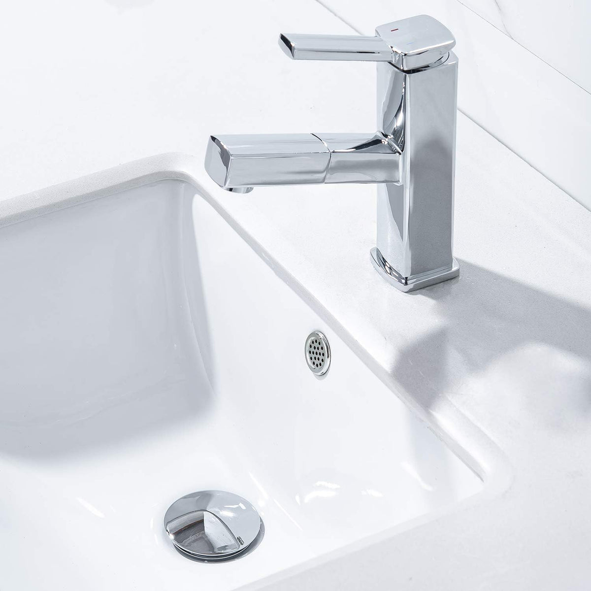 KAIYING Pop Up Drain, Bathroom Sink Drain Stopper with Overflow, Vessel Sink Drain Assembly with Detachable Basket Stopper, Anti-Explosion and Anti-Clogging Drain Strainer (Chrome)