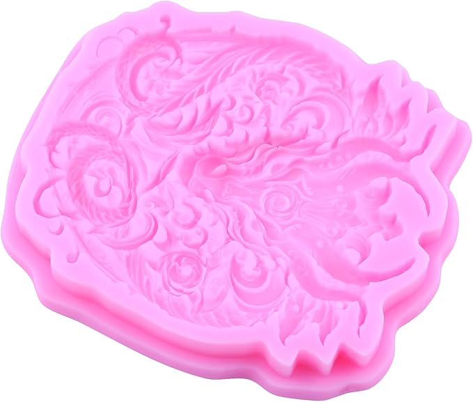 Dragon Silicone Mold Dragon Fondant Molds For Cake Decoration Cupcake Topper Polymer Clay Candy Chocolate Gum Paste Set Of 3