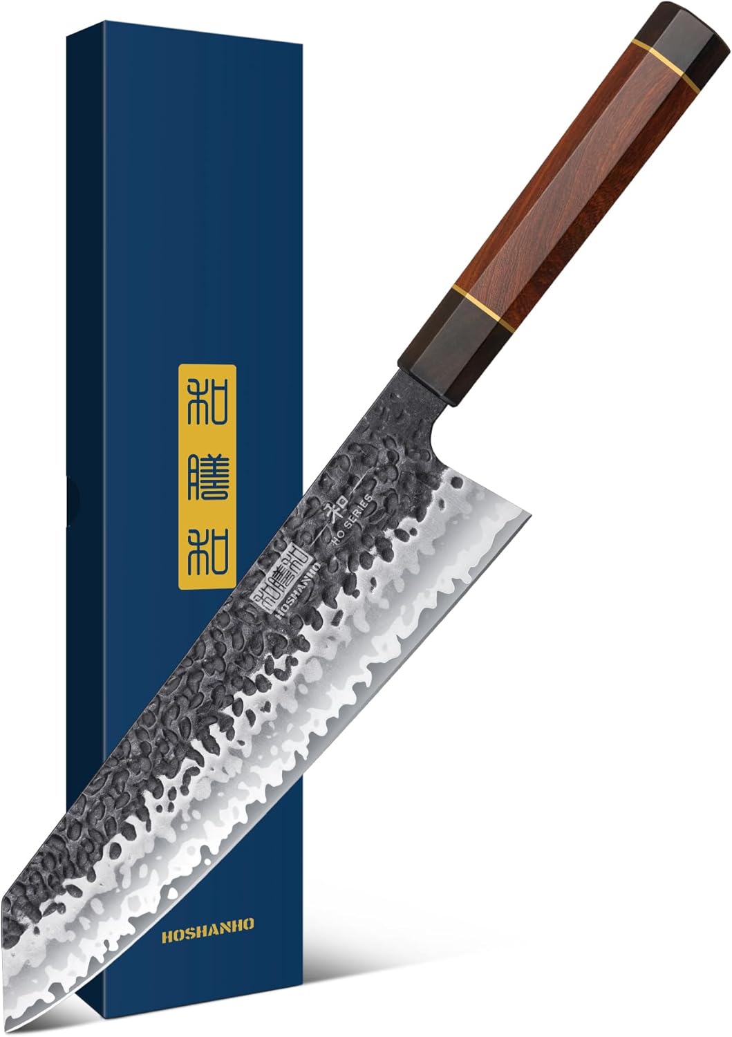 HOSHANHO 9 Inch Kiritsuke Chef Knife, Japanese Hand Forged 9 Layers 10Cr15CoMoV High Carbon Steel Kitchen Knife, Professional Chef's Knife with Ergonomic Rosewood Handle