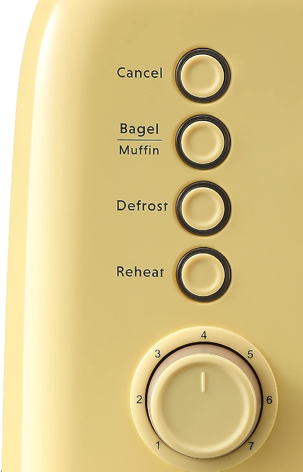 BUYDEEM DT620 2-Slice Toaster, Extra Wide Slots, Retro Stainless Steel with High Lift Lever, Bagel and Muffin Function, Removal Crumb Tray, 7-Shade Settings,Mellow Yellow