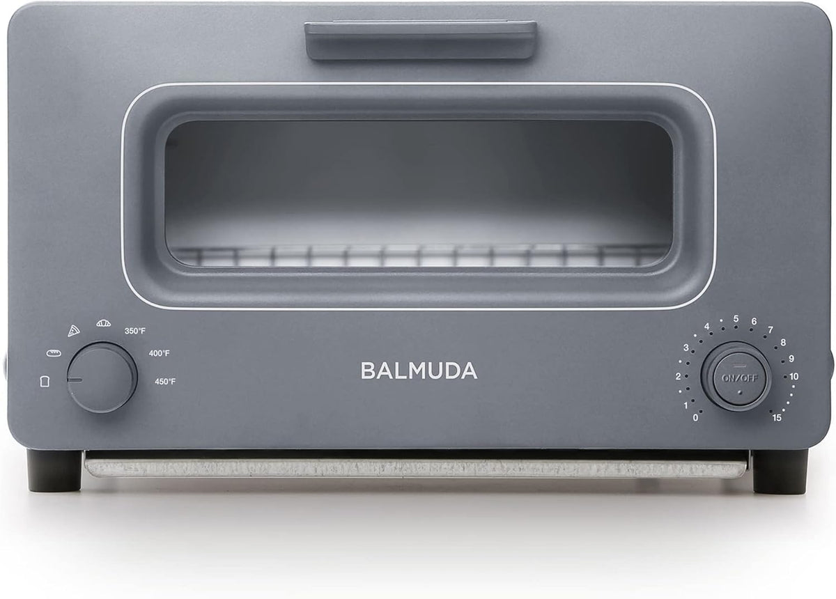 BALMUDA The Toaster | Steam Oven Toaster | 5 Cooking Modes: Sandwich Bread, Artisan Bread, Pizza & Pastry, Oven | Precise Heat Control | Steam Technology | Baking Pan | US Version | Gray
