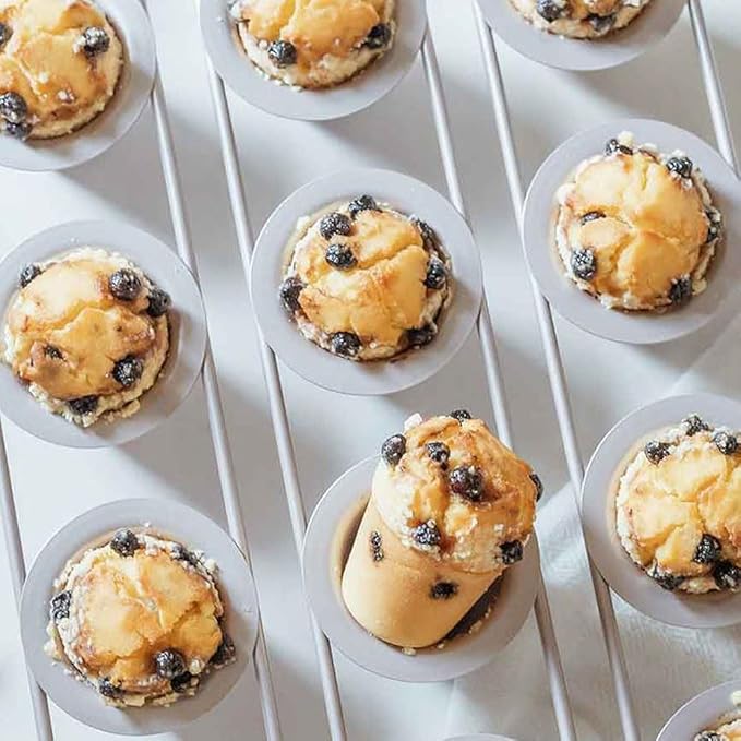 CANDeal Nonstick 12 Cups Popover Pan Muffin Cupcake Pan Yorkshire Pudding Baking Molds for Frittatas, Muffins, Quiches, Pudding Cakes Oven Baking