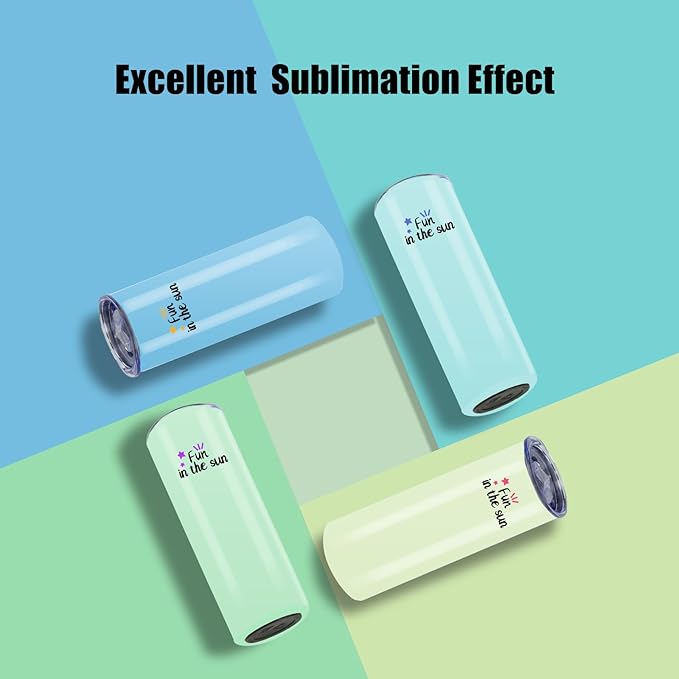 25 Pack 20oz Sublimation Tumblers Bulk With Flat Edge, 20OZ Flat Sublimation Tumbler Blank, Skinny Straight Stainless Steel Blanks Cups with Individual Box(25, 20OZ)