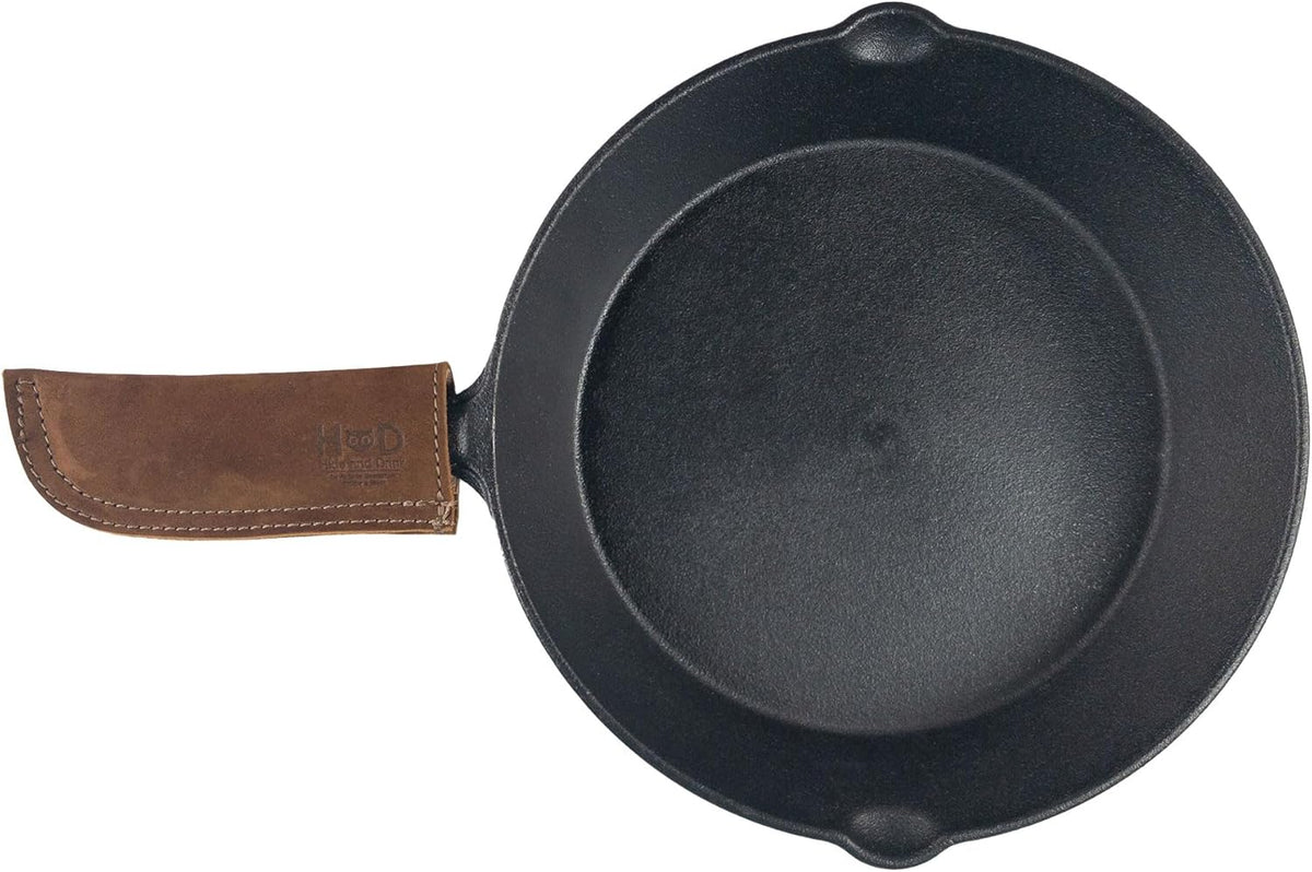 Hide & Drink, Leather Hot Handle Panhandle Potholder Double Layered Double Stitched Cookware Slides On/Off Easily onto Metal Skillet Grips Handmade Includes 101 Year Warranty :: Swayze Suede