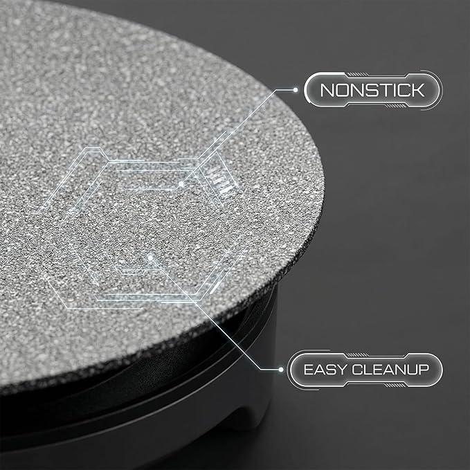 Indoor Smokeless Electric Griddle,Comales Para Tortillas Electricos, Portable Electric Korean Bbq Grill,Round Electric Griddle For Bbq, Tortillas, Steaks, Burgers, Pancakes (16 in)