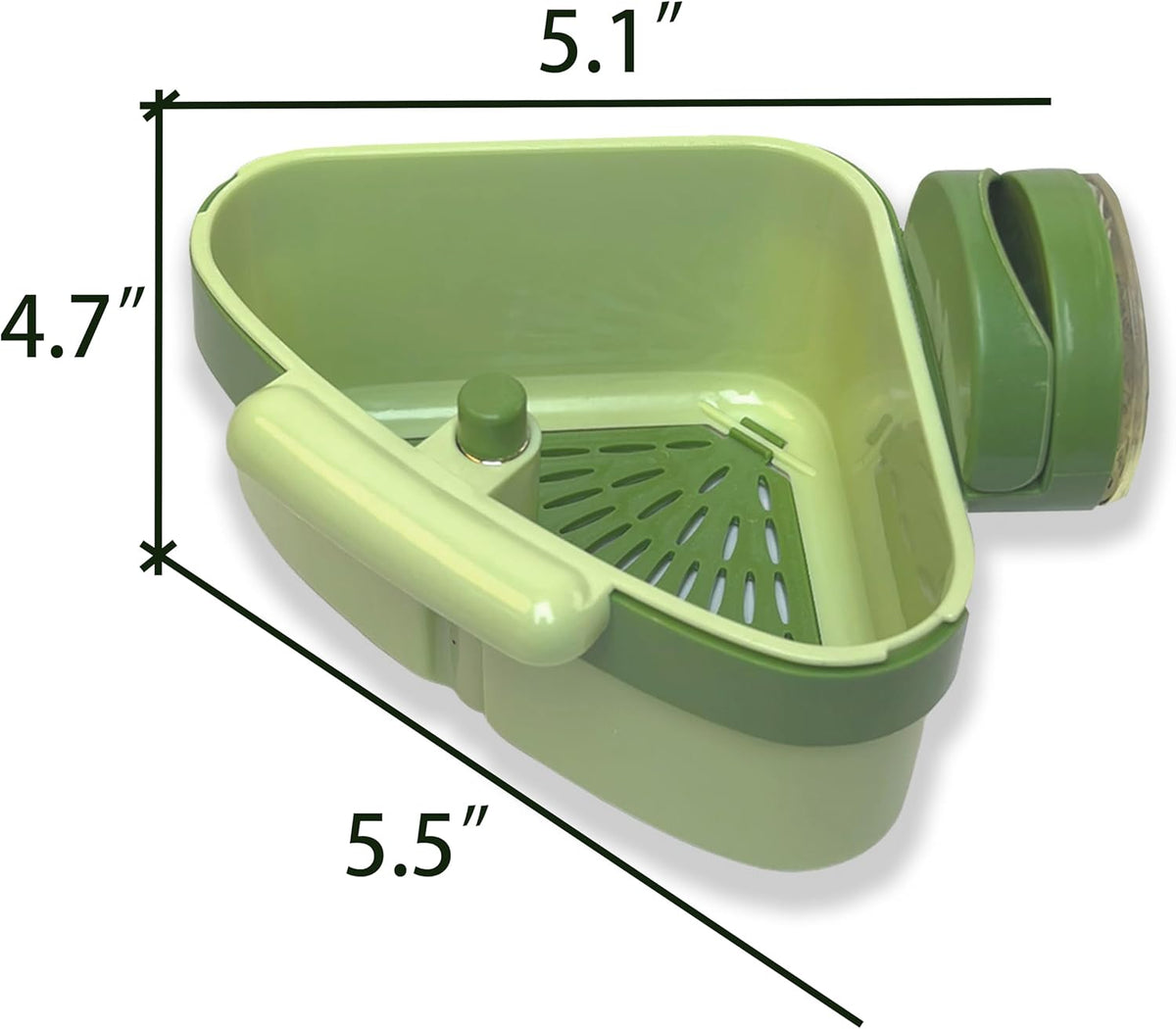 Sink Corner Strainer Basket | Suction Cup Press Sink Drainer Basket | Automatic Dumping Sink Strainer Basket | Faucet Sponge Storage Rack | Trash Catcher for Food Waste (Green)