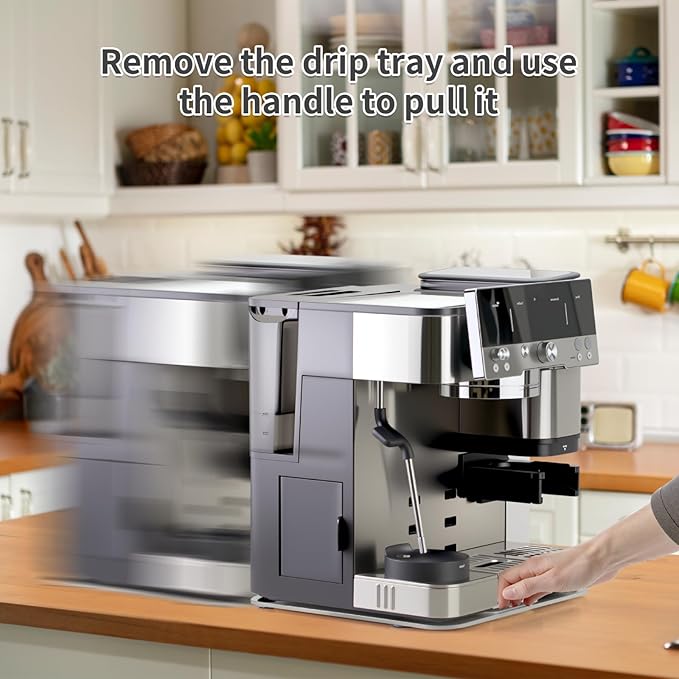 Appliance Slider Compatible with Ninja Espresso Machine, Transparent Acrylic Sliding Tray for Ninja ES601 ES701