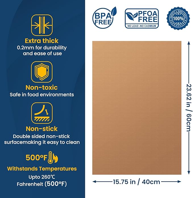 Oven Liners for Bottom of Oven + Silicone Baking Mat Roll