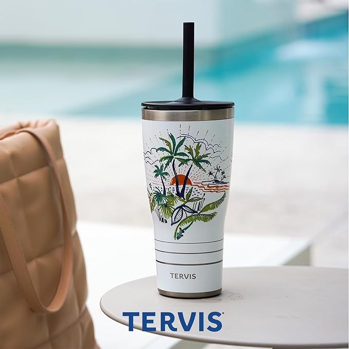 Tervis Traveler NBA Los Angeles Lakers - Night Game Triple Walled Insulated Tumbler Travel Cup Keeps Drinks Cold & Hot, 30oz with Straw Lid, Stainless Steel