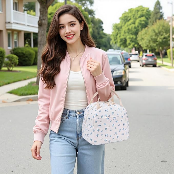 Bluboon Lunch Box for Women Cute Lunch Bag Reusable Insulated Lunch Bags Large Capacity Lunchbox Cooler for Work Picnic or Travel