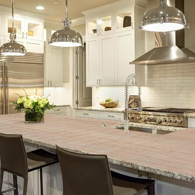 Zhehao Silicone Mat, 47.2'' x 23.6'' Wood Grain Nonslip Heat Resistant Kitchen Countertop Protector Mat, Waterproof Table Protector Cover for Baking, Crafting, Dough Rolling