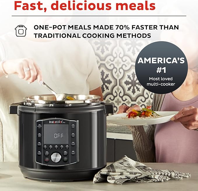 Instant Pot Pro 10-in-1 Pressure Cooker, Slow Cooker, Rice/Grain Cooker, Steamer, Sauté, Sous Vide, Yogurt Maker, 6 Quart & Tempered Glass Lid, Stainless Steel Rim, for 5 Qt/L or 6 Qt/L Models