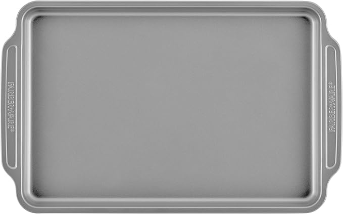 Farberware Bakeware Nonstick Baking Pans with Baking Sheets, Cake Pans, Meatloaf/Bread Pan, and Muffin Pan, 7 Piece Bakeware Set - Gray