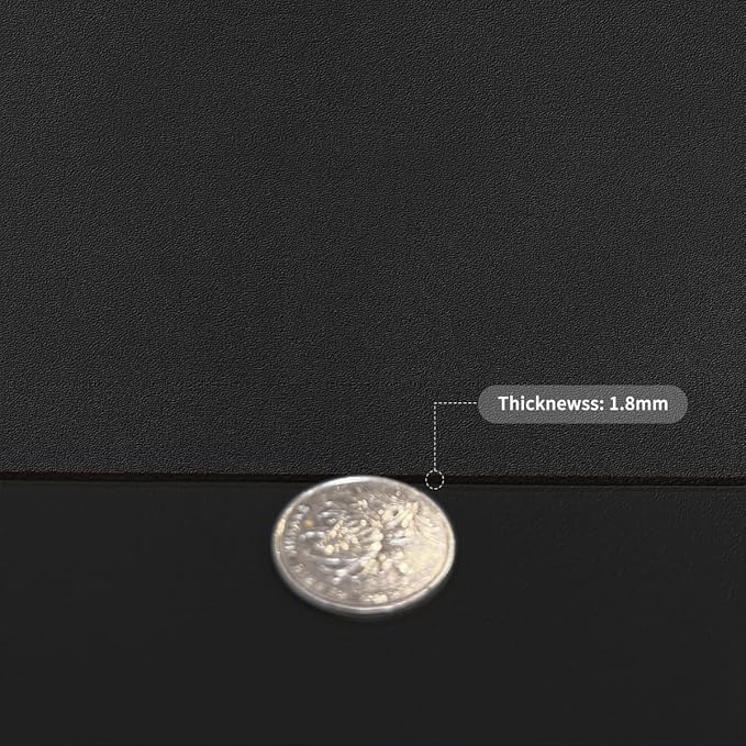 Leather Table Cover,1.8mm Thick,24x36 Inch Table Protector,Coffee Table Protector,Coffee Table Cover,Dining Table Pads.(Black+Black,24x36)