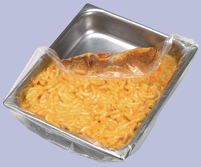 PanSaver Hotel Clear Pan Liners for Easy Clean Up - Disposable Buffet Pan Liners, Ovenable up to 400F (Full Shallow/Medium Pan Liner - 12 x 32 in)