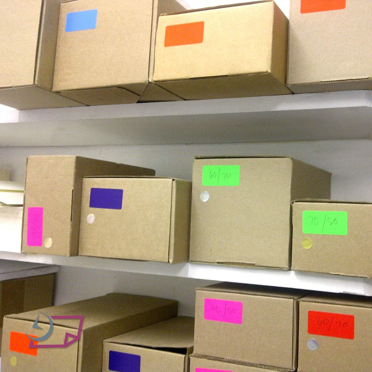 NextDayLabels 500 Rectangle Stickers (3" x 5") - Color Coding Labels Roll - Moving Labels for Boxes, Colored Inventory Stickers for Packing, Organizing, and Storage (Black)