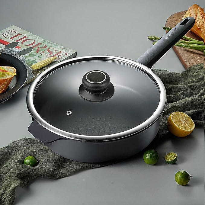 12 Inch Pan Lid - Glass Lids For Lodge 12" Cast Iron Skillet, Frying Pan, Wok, Pot Fry Pan And Dutch Ovens - Designed With Steam Vent Hole