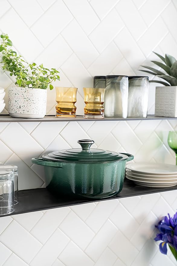 Le Creuset Enameled Cast Iron Signature Round Dutch Oven, 5.5 qt., Artichaut