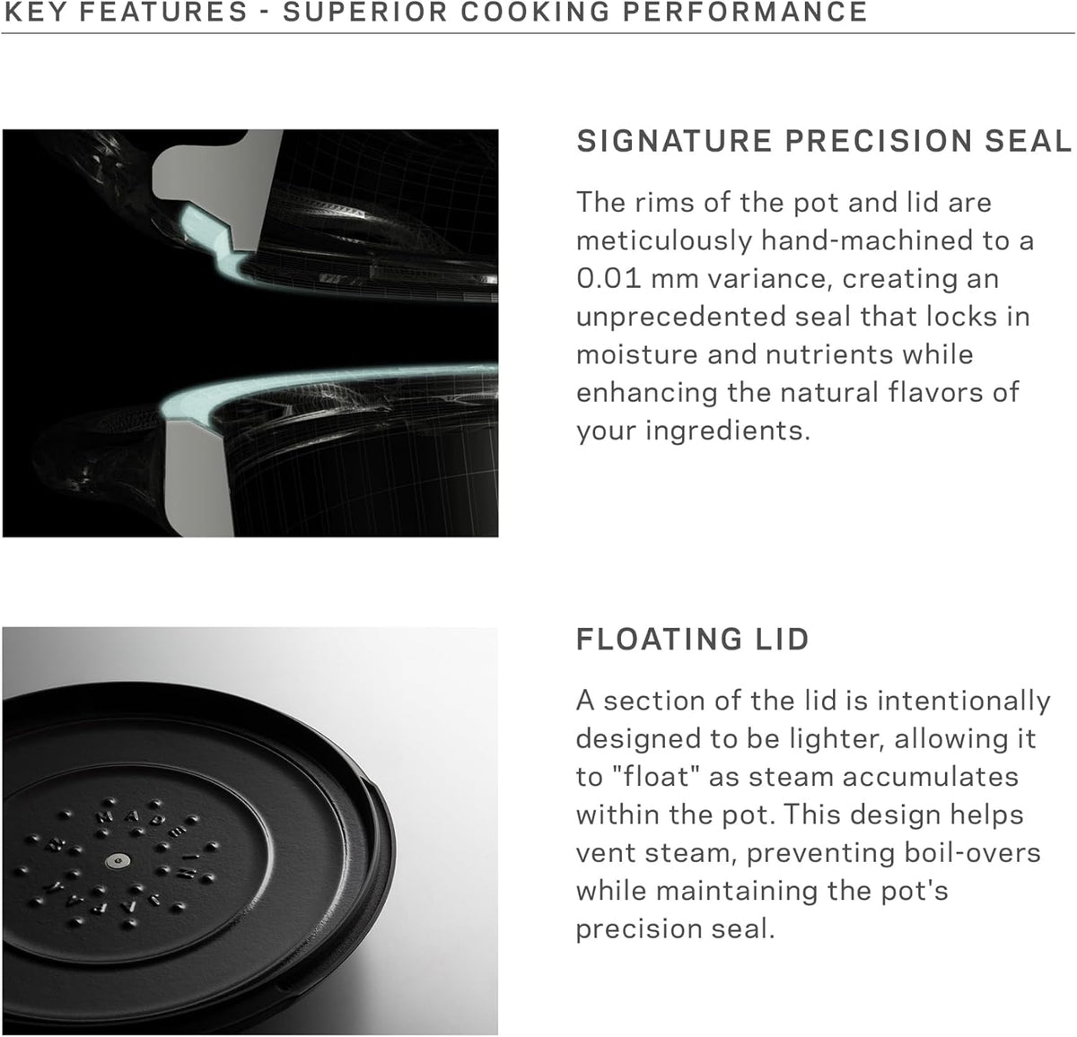 Vermicular Oven Pot 2.0 | Lightweight Enameled Cast Iron Pot | 14cm (1 Qt) | Non-Toxic | Induction-compatible | Dutch Oven | Made in Japan | Sea Salt White