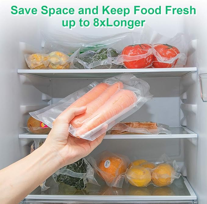 200 Count Gallon11x16Inch Vacuum Sealer Food Bags with BPA Free,Heavy Duty,Great for Vac Storage or Sous Vide Cooking