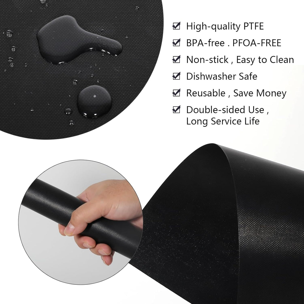 Air Fryer Oven Liners and Mesh Grill Mats Compatible with Ninja Foodi SP101 SP201 SP301，Reusable 12inch Non-Stick Liner for Bottom of Oven and Air Fryer Toaster Oven Mat for Oven