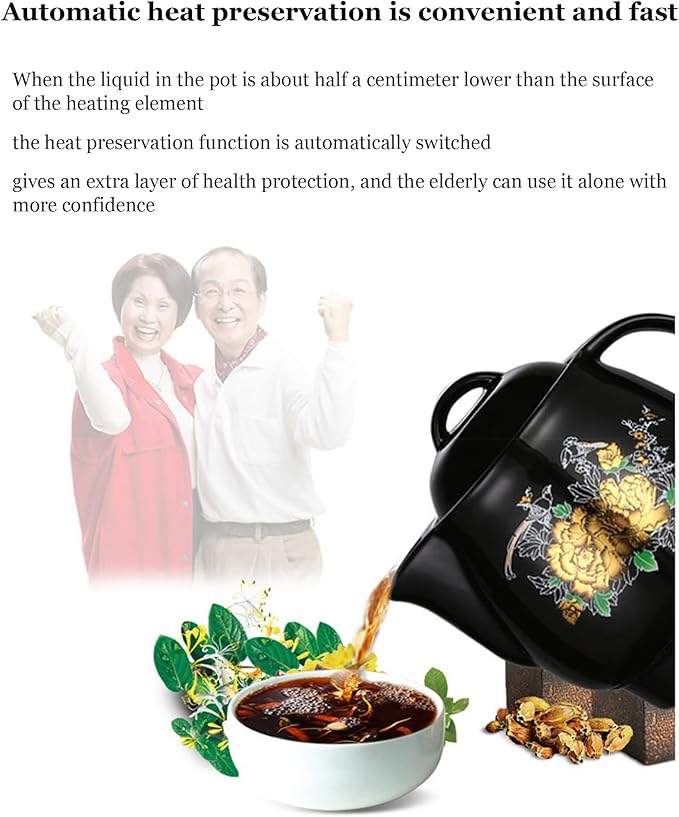 Smart Automatic Chinese Herbal Pot, Herbal Medicine Cooker, Chinese Medicine Cooking Pot, 3 Preset Modes (Decoct/Soup/Tea), with Keep Warm, for TCM Lovers 4L