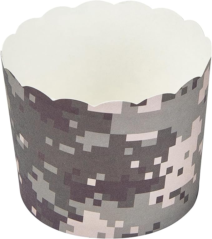 Restaurantware Baking Cups 200 Pack of 6 oz Paper Cupcake Liners Greaseproof Scalloped Oven-Safe Elegant Dessert Muffin Cups Disposable for Parties