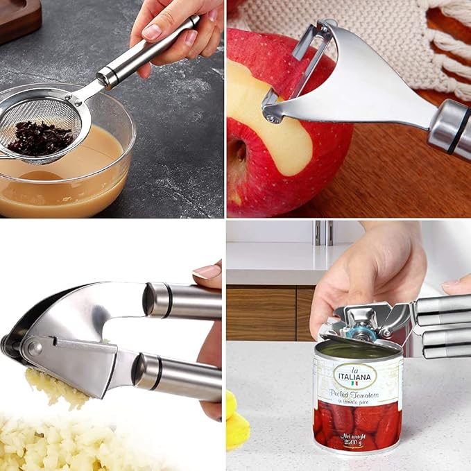 Kitchen Utensils Set- 35 PCs Cooking Utensils with Grater,Tongs, Spoon Spatula &Turner Made of Heat Resistant Food Grade Silicone and Wooden Handles Kitchen Gadgets Tools Set for Nonstick Cookware