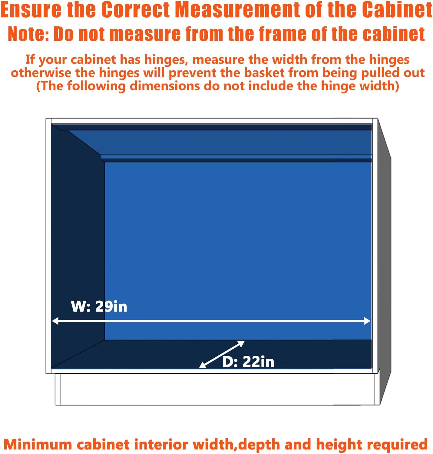 ROOMTEC Pull Out Cabinet Organizer, Cabinet Pull Out Shelves 28½" W x 21½" D, Heavy Duty Cabinet Drawers Slide Out Kitchen Cabinet Organizers Storage Shelf
