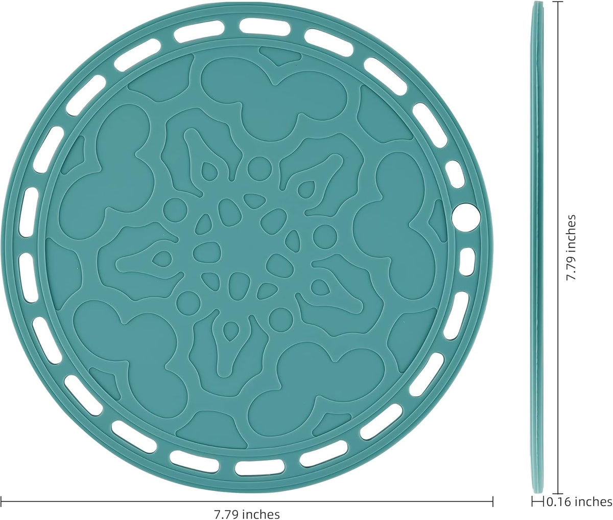 Smithcraft Silicone Trivet Mat - Big Round Silicon Coaster for Hot Dishes and Pots, Countertops, Tables, Pot Holders, Spoon Rest Place Mats - Set of 3 - Pink