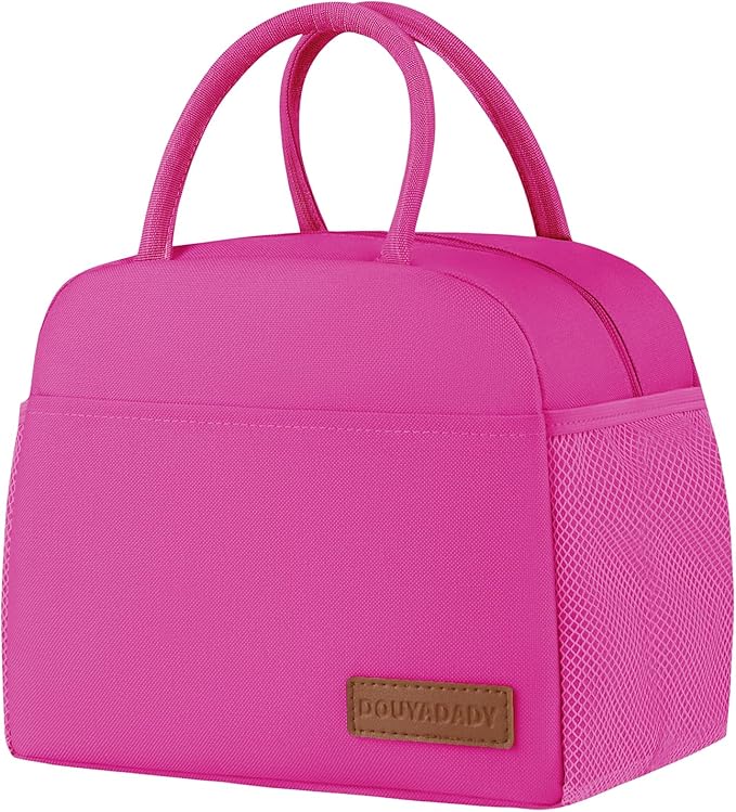 douyadady Lunch Bag Women/Men Lunch Box Women/Men (Rose Red)