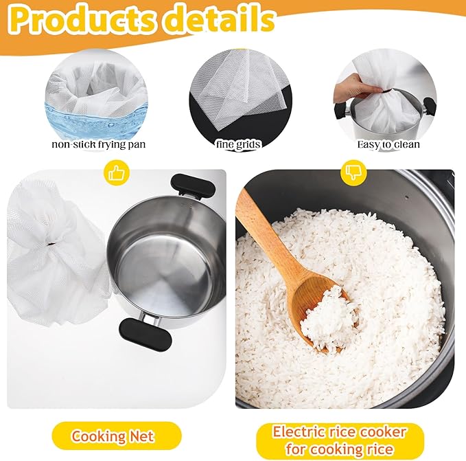 Rice Net 47" X 39" Sushi Cooking Net Mesh, Rice Steamer Cloth Nylon Cooking Napkin Non-Stick Rice Cooker Steam Reusable Cooking Steam Cloth Rice Net Napkin Bamboo Steamer Mat Cloth