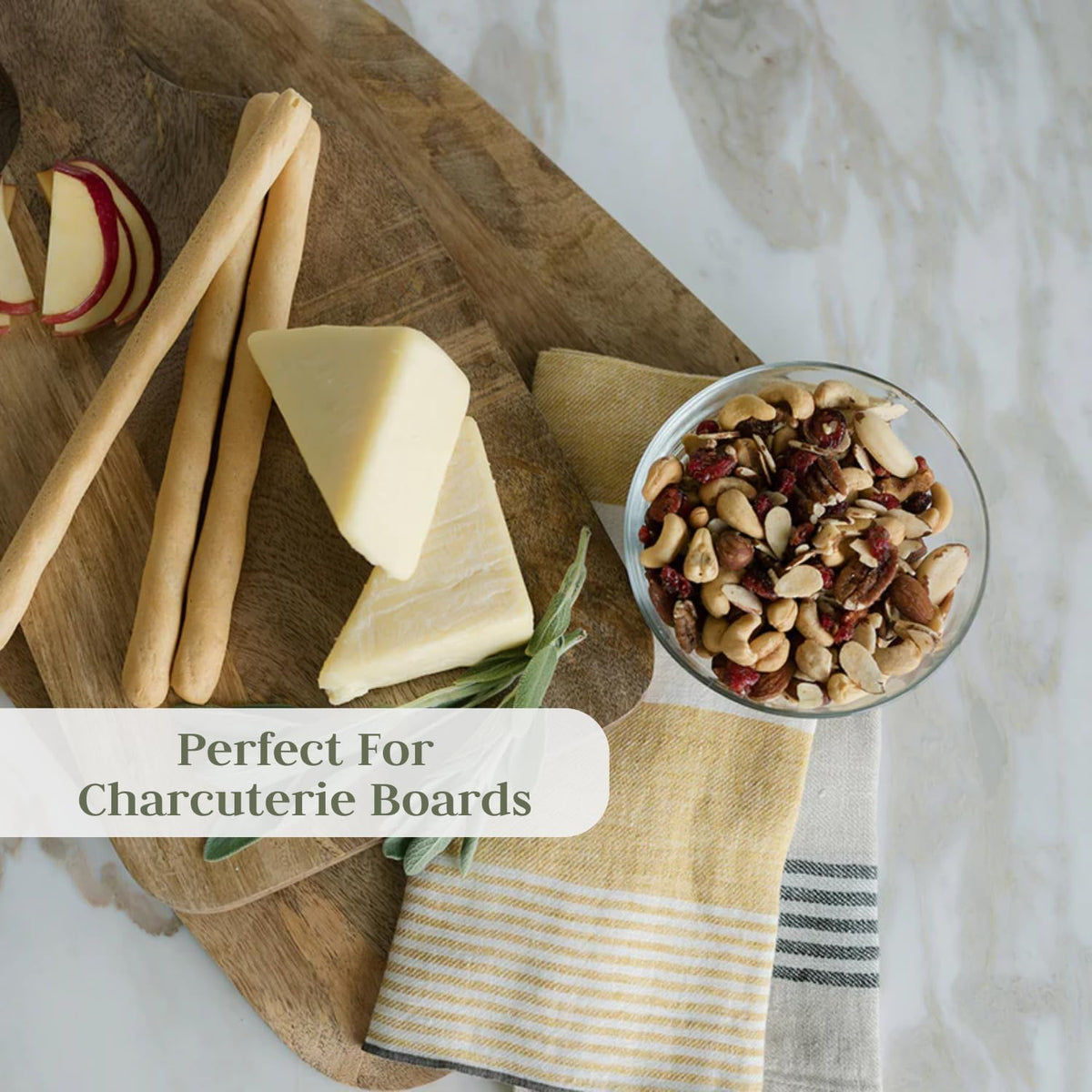 Wood Cutting Board 24x13 Handmade Serving & Chopping Board Paddle with Handle, Premium Home Decor Wooden Cutting Boards for Kitchen Display & Chopping, Light Wood
