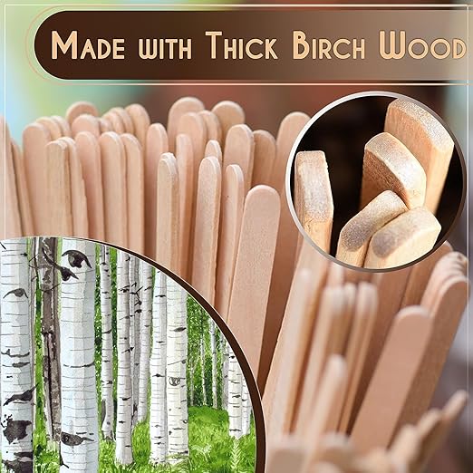 Perfect Stix Premium Wooden Coffee Stirrer Sticks, Thick Birch Wood 200 Count, 5.5" Inches. Eco-Friendly Wooden Stirrers (5.5Inches / 200PC)