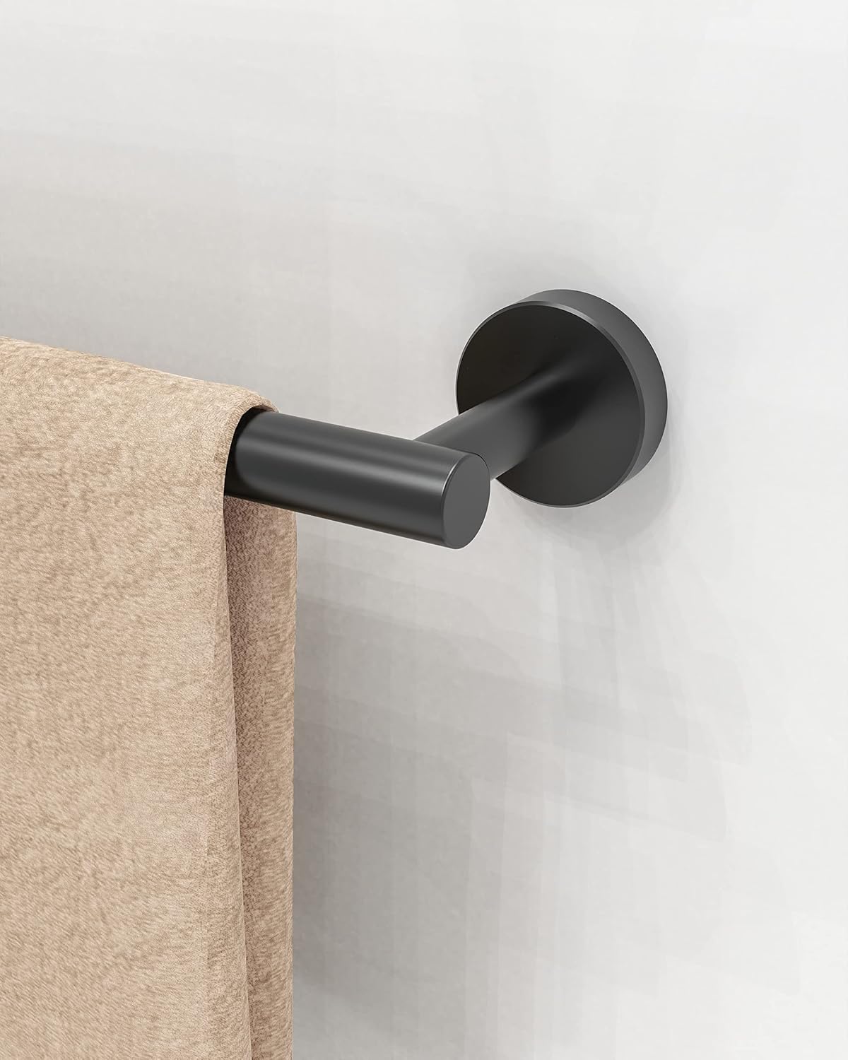 Towe Bar for Bathroom Kitchen Hand Towel Holder Dish Cloths Hanger SUS304 Stainless Steel RUSTPROOF Wall Mount (Matte Black 18-inch Center to Center)