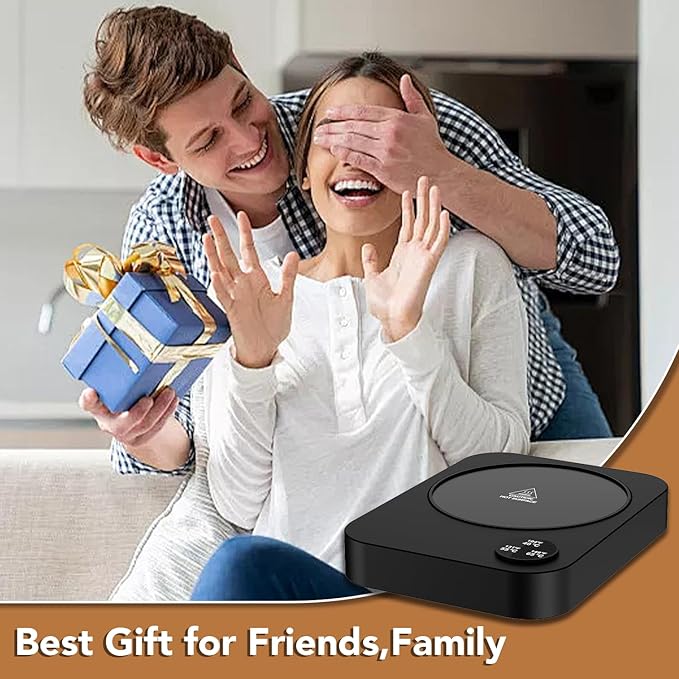 Coffee Mug Warmer for Desk with 3 Temperature Settings & Auto Shut Off, Warmer for Tea, Milk, Coffee, Candle, Coffee Cup Warmer for Office and Home Black (Medium)